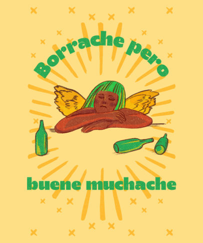 T-Shirt Design Maker Featuring a Fun Mexican Slang