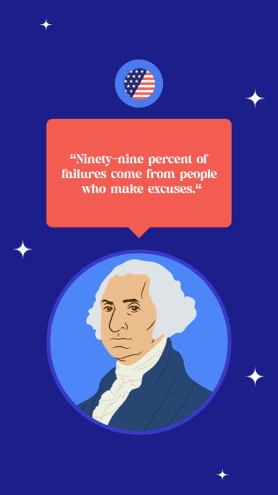 Quote Instagram Story Generator for President's Day 4535g-5306