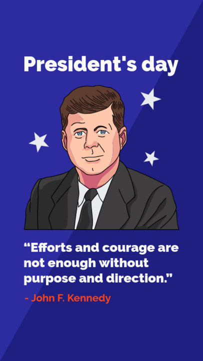 Instagram Story Maker for President's Day Featuring a Quote