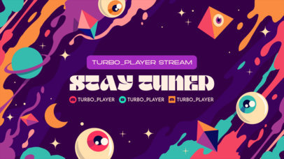 Gaming Twitch Banner Creator Featuring Colorful Graphics