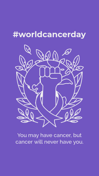 Awareness Instagram Story Creator for World Cancer Day 2960j-5305