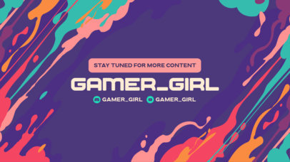 Stay-Tuned Twitch Banner Template Featuring a Colorful Liquid Frame 5318c