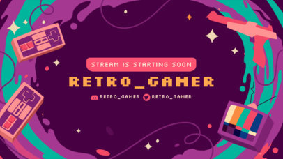 Twitch Banner Maker Featuring Retro Colorful Graphics 5318d