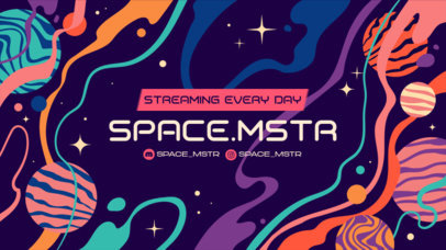 Twitch Banner Generator Featuring a Streaming Message and a Colorful Theme 5318e