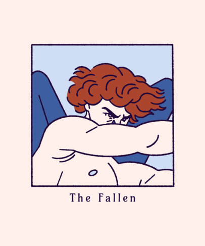 T-Shirt Design Creator Featuring a Doodle-Themed Illustration of a Cabanel Painting 5646f