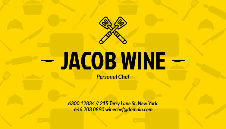Business Card Template for Catering Businesses