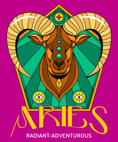 T-Shirt Design Generator with an Aries-Inspired Ram Illustration