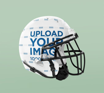 Sublimated Football Helmet Mockup in a Colorful Background