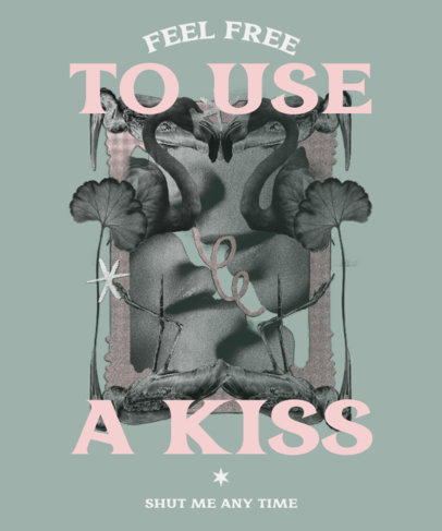 Quote T-Shirt Design Generator Featuring a Halftone Collage Theme 5231a