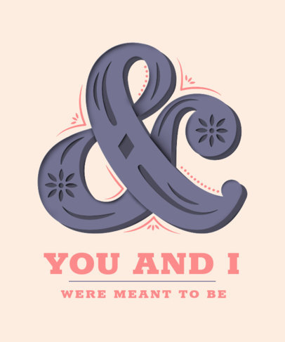 Sweet T-Shirt Design Creator Featuring a Quote and a Monogram Aesthetic 5640b