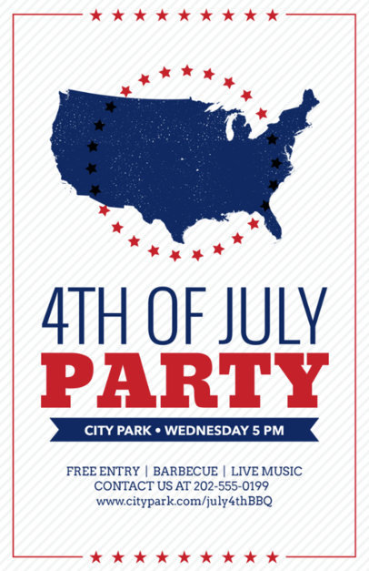 Flyer Template for 4th of July Celebration