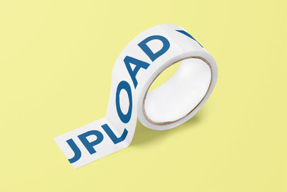Mockup of a Branded Tape Glued to a Solid Surface m31297 r-el2