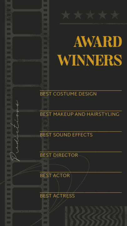 Instagram Story Maker Featuring an Award Winner List
