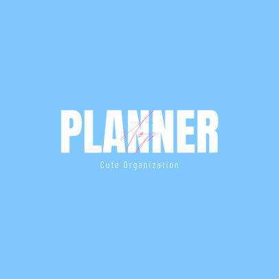 Brand Logo Template Featuring a Minimalist Theme for a Planners Store