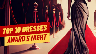 YouTube Thumbnail Generator for a Top 10 Award Dresses Review