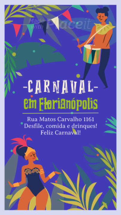 Illustrated Instagram Story Video Maker for a Carnaval Do Brasil 