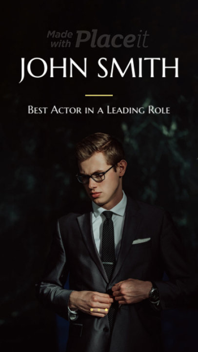 Award Season Instagram Story Video Generator Featuring an Actor Nominee 1611f 6351-el1