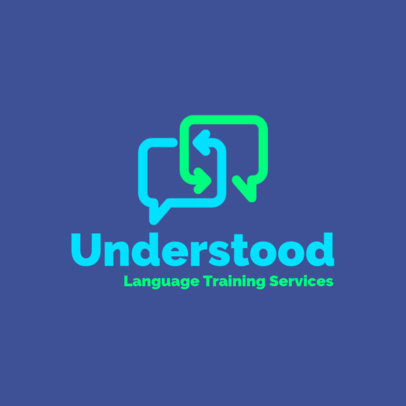 Language Translation Service Online Logo Template 