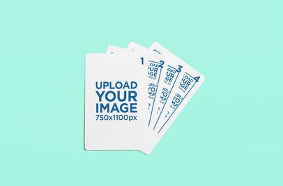 Mockup Featuring a Fan of Four Playing Cards 