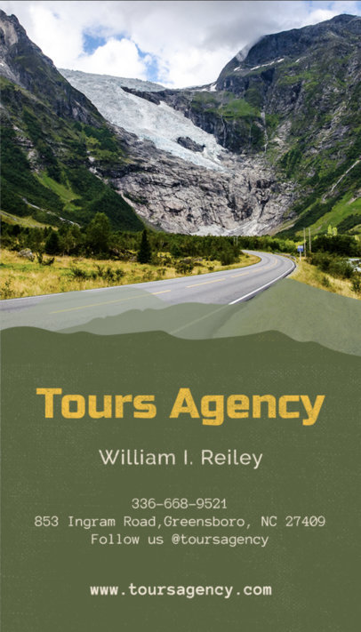 Vertical Business Card Maker for Tour Guides