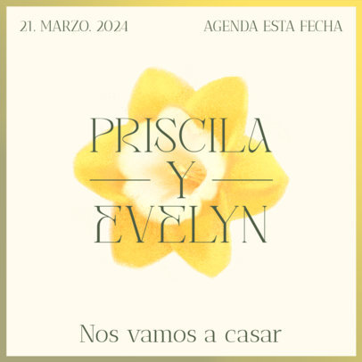 Modern Instagram Post Generator to Announce a Wedding