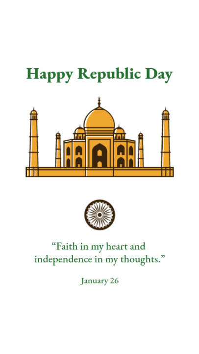 Instagram Story Maker Featuring a Quote to Celebrate Republic Day