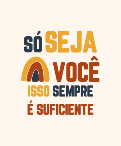 T-Shirt Design Maker Featuring Colorful Quotes in Portuguese