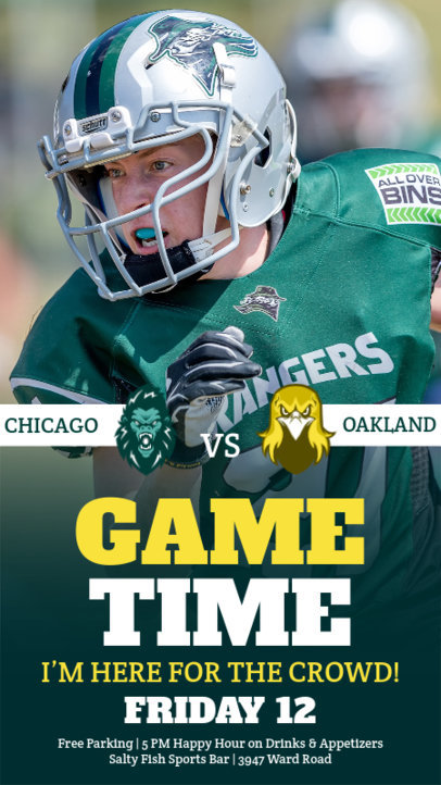Instagram Story Creator for a Sports Bar's Special Event for The Big Game 5969c-el1