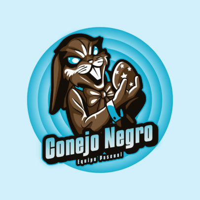 Logo Maker for Gamers Featuring a Mad Easter Bunny