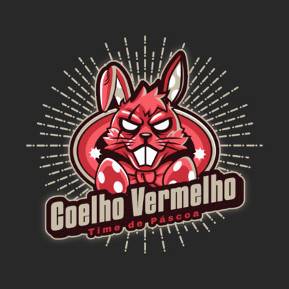 Gaming Logo Creator Featuring an Easter Bunny Mascot 