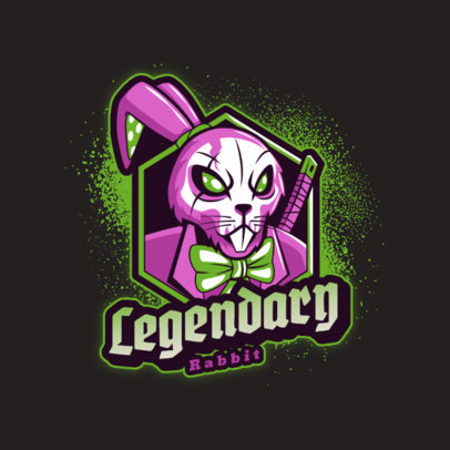 Online Logo Template Featuring a Bunny Character