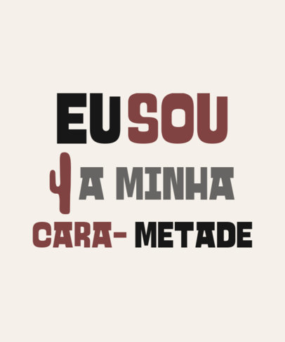 T-Shirt Design Maker Featuring a Motivational Quote in Portuguese