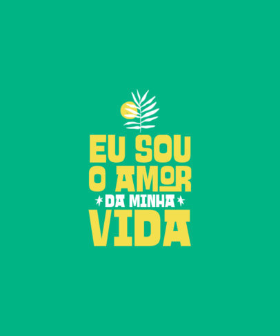 T-Shirt Design Maker Featuring a Self-Love Quote