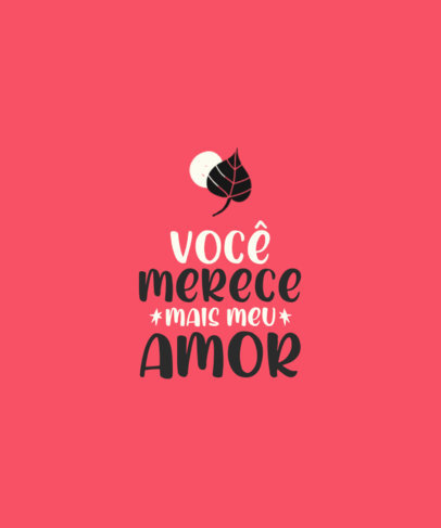 T-Shirt Design Template Featuring a Powerful Self-Love Message 5955g-el1