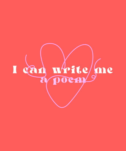 Lyric-Themed T-Shirt Design Template Featuring a Quote from a Famous Song