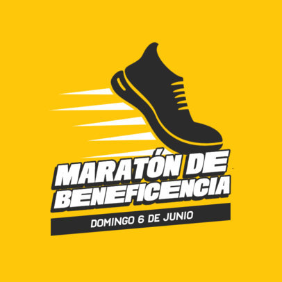 Logo Creator with a Sneaker Graphic for a Charity Marathon
