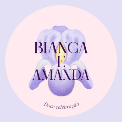 Elegant Sticker Creator for a Wedding Ceremony