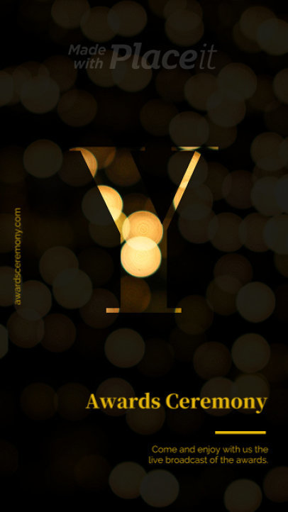 Instagram Story Video Maker for an Awards Ceremony Livestream 
