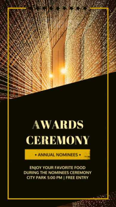 Award Nominees Instagram Story Video Template for an Award Show Event