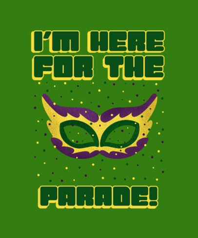 Illustrated T-Shirt Design Generator Featuring a Mardi Gras Mask 5346a