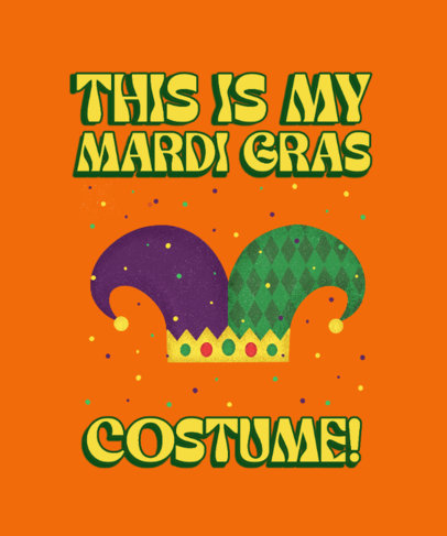 Quote T-Shirt Design Template for a Mardi Gras Carnival 5346c