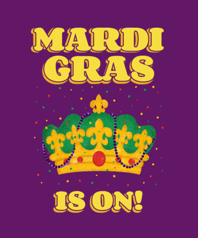 T-Shirt Design Maker Featuring a Mardi Gras-Themed Graphic 5346d