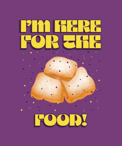 T-Shirt Design Creator With Mardi Gras Food Graphics 5346f