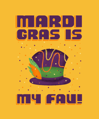 T-Shirt Design Generator Featuring a Quote for Mardi Gras 5346e