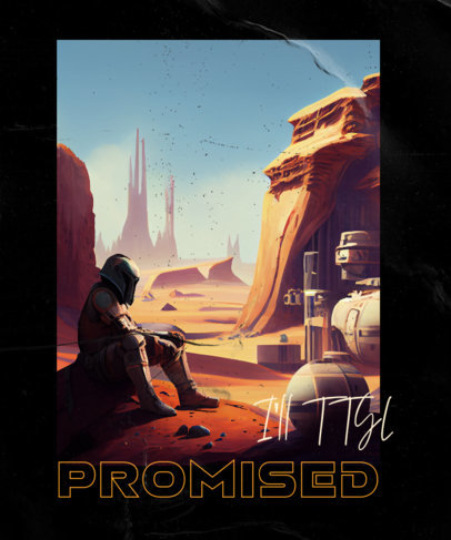 T-Shirt Design Maker Inspired by The Mandalorian Universe