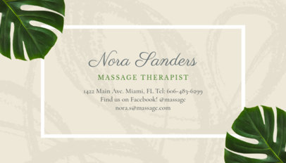 Massage Therapist Business Card Maker