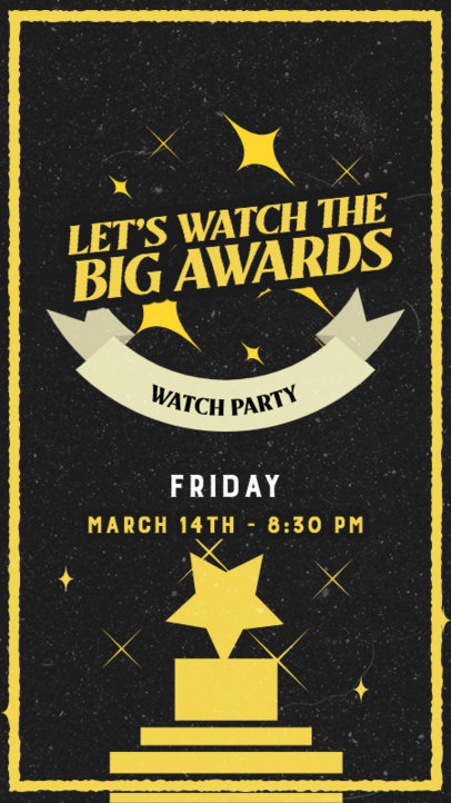 Watch Party Instagram Story Creator for a Big Awards Night Event
