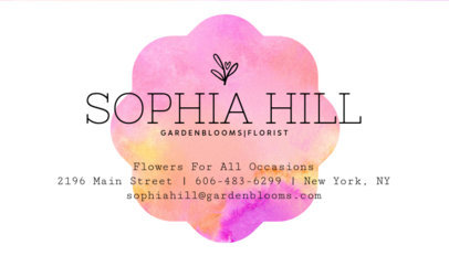 Business Card Template for Florists