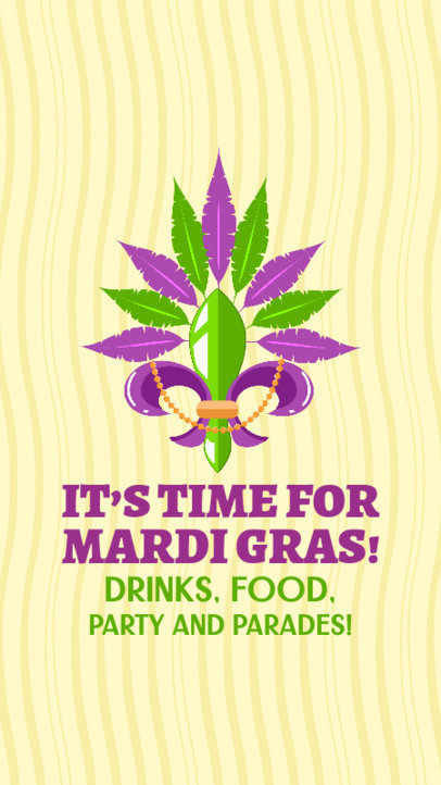 Festival Instagram Story Template to Celebrate Mardi Gras