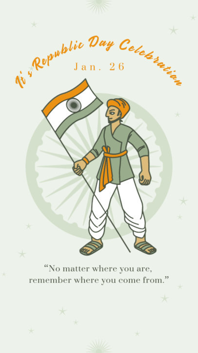 Instagram Story Maker Featuring an Inspiring Quote for India Republic Day